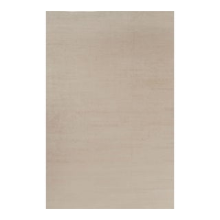 Rug & Kilim’s Oversized Modern Textural Rug in Beige and Cream Striae - 11x17 For Sale
