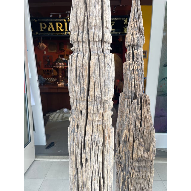 Wood Set of Three Thai Stupa Forms Circa 19th C. For Sale - Image 7 of 13