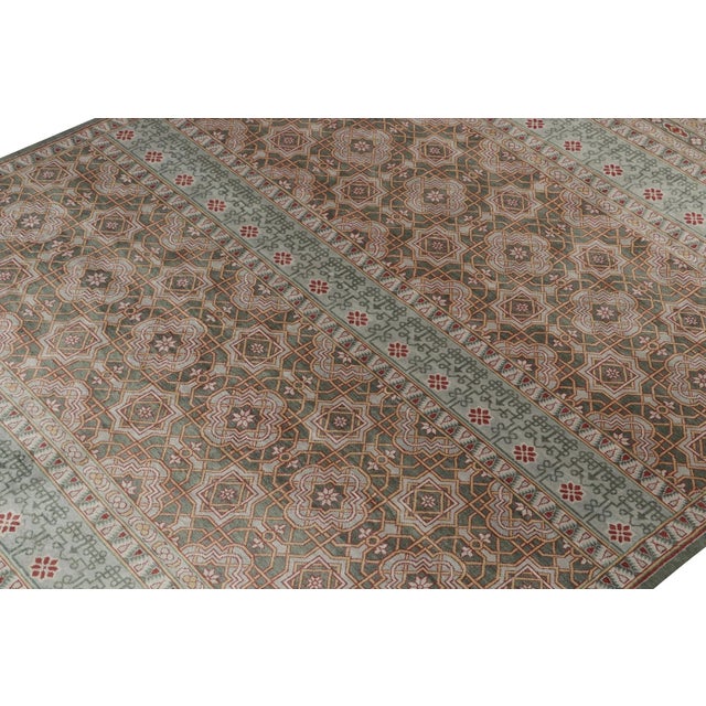 Rug & Kilim Rug & Kilim’s Classic Style Rug in Gold, Red and Blue Geometric Pattern For Sale - Image 4 of 7