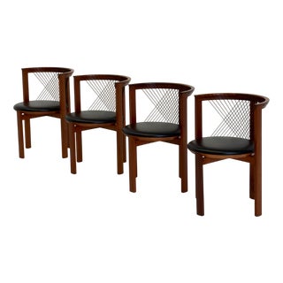 String Chairs by Niels Jørgen Haugesen for Tranekær Furniture, 1970s, Set of 4 For Sale