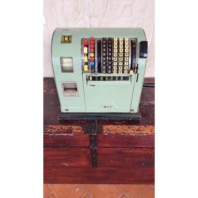 Green Vintage Mechanical Cash Register from RIV, 1950s For Sale - Image 8 of 8