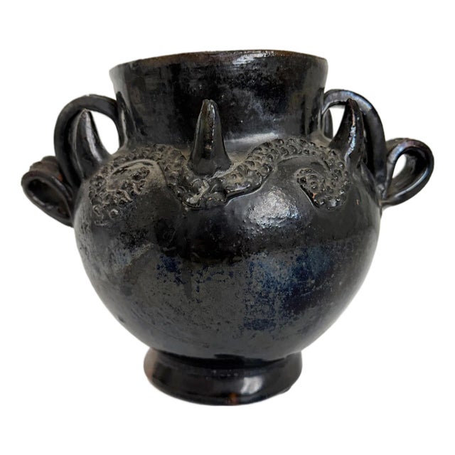 Antique Mexican Spanish Colonial Clay Pot, Early 20th Century For Sale