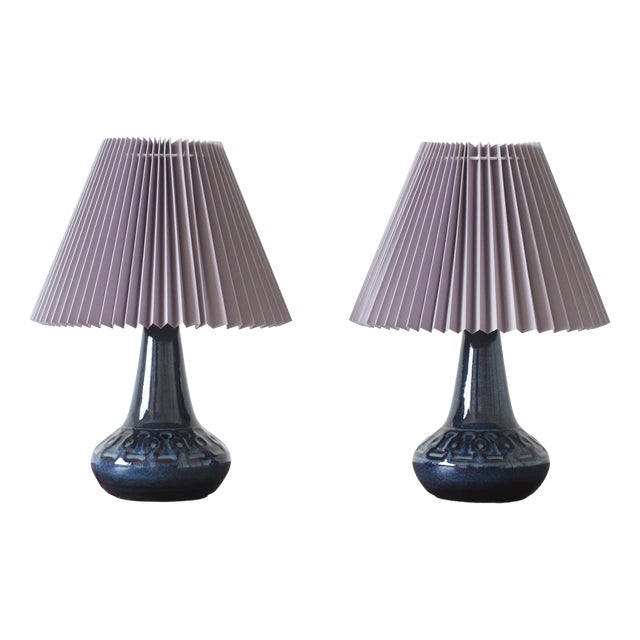 Ceramic Table Lamp from Søholm Stentøj, Denmark, 1960s, Set of 2 For Sale