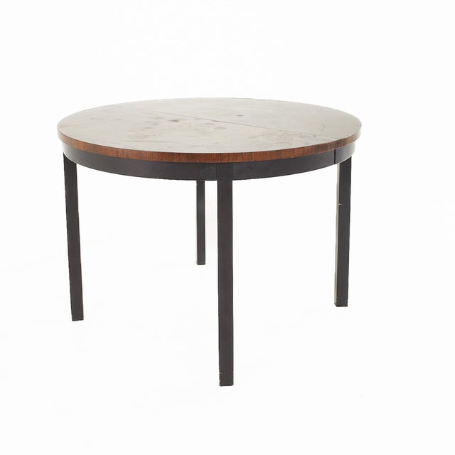 Mid-Century Modern Founders Mid Century Rosewood Expanding Dining Table With 2 Leaves For Sale - Image 3 of 13