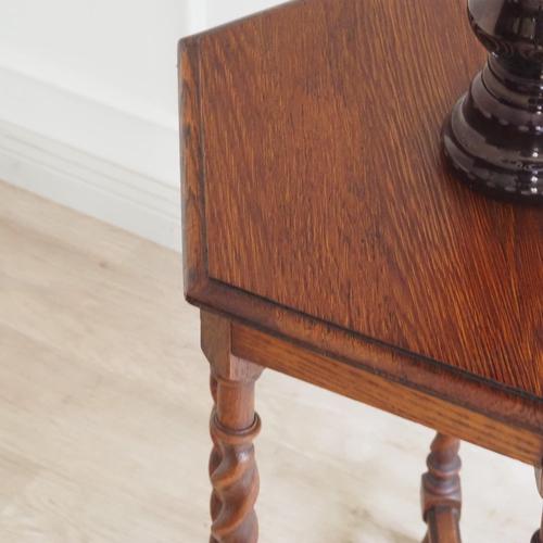 Antique Baroque Style Side Table with Twisted Columns, 1890 For Sale - Image 6 of 14