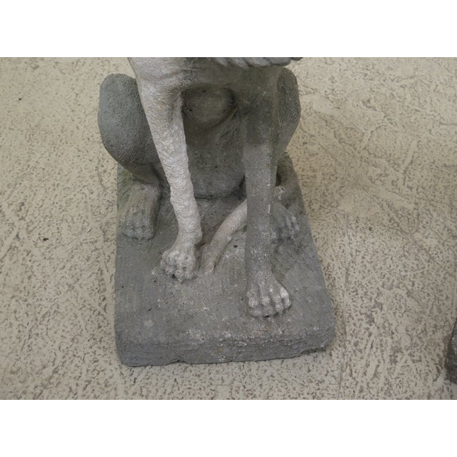 1900d Antique Cement Dog W Basket Garden Statues A Pair Chairish
