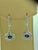 0.7 Ct Natural Blue Sapphire & 0.75 Ct Diamond Huggie/Drop Earrings 14Karat Gold For Sale - Image 11 of 18