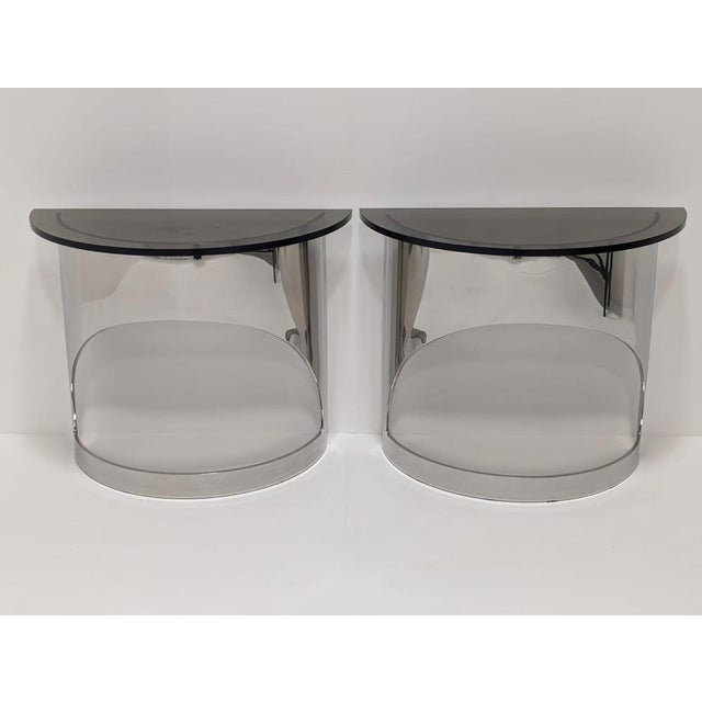 Demi Lune Console Tables by Paul M Jones, Set of 2 For Sale - Image 16 of 18