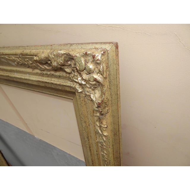 Vintage Large Oversized 69" Tall Silver French Country Picture Frame For Sale In Los Angeles - Image 6 of 11