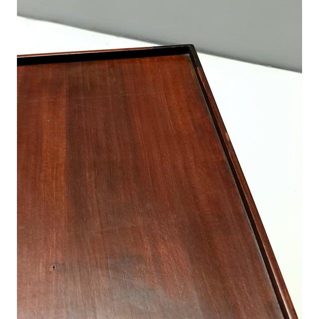 Vintage Italian Walnut Coffee Table with Casters by Paolo Buffa, 1940s For Sale - Image 9 of 11
