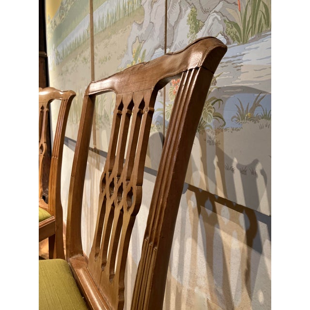 18th-Century Neoclassical Italian Pierced-Back Walnut Chairs, Tuscan Provenance, Set of 4 For Sale - Image 11 of 13