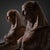 Pair of terracotta sphinx figures modeled after antique prototypes. Each sculpture is raised on a rectangular plinth and...