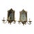 Gilt Iron Italian Mirror Back Sconces, a Pair For Sale
