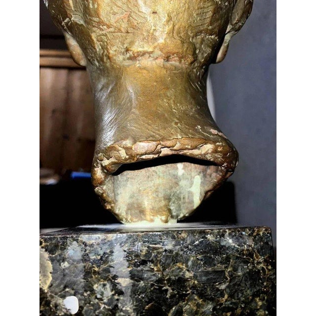 Art Deco Terracotta & Bronze Sculpture, 1930 For Sale - Image 4 of 5