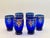 Early 20th Century Bohemian Glass Blue & Gold Decanter Set- 6 Glasses & Decanter For Sale In Jacksonville, FL - Image 6 of 11