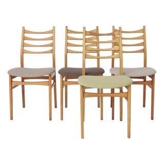 Vintage German Dining Chairs in Beech Wood, Set of 4 For Sale