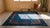Textile 1920s Blue Floral Antique Chinese Rug 9' 0" X 11' 8" Handknotted Wool Carpet For Sale - Image 7 of 8