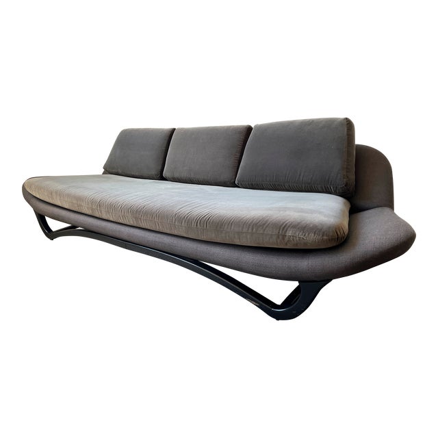 1950s Mid Century Modern Gondola Sofa Attributed to John Keal for Brown Saltman For Sale