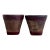Pair of 19th Century Thai Hand Woven Rattan Red Lacquer Grain Baskets For Sale