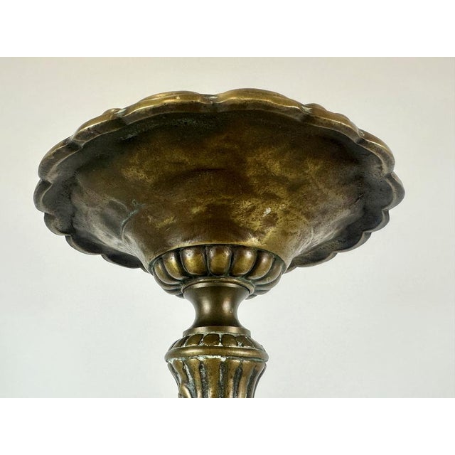 Large French Bronze Altar Candlestick, 19th Century For Sale - Image 14 of 18