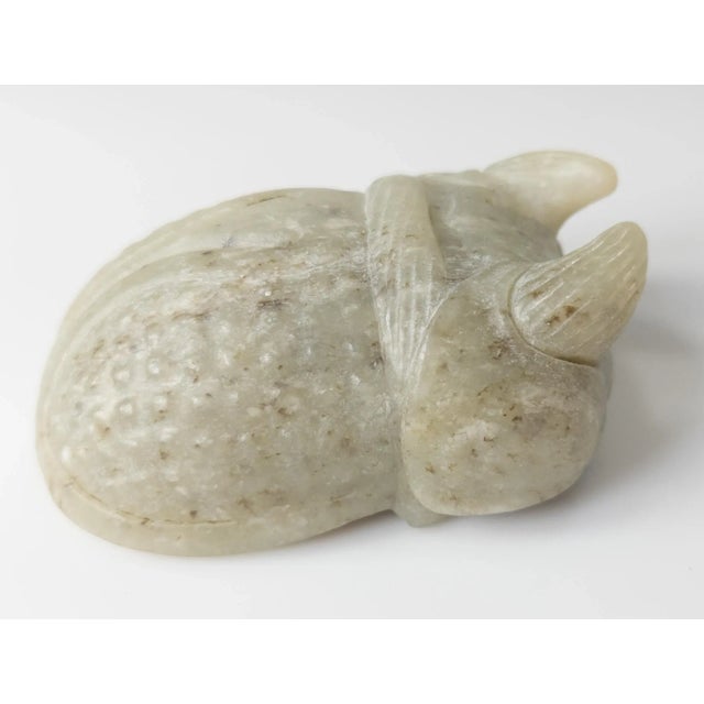 20th Century Chinese Carved Jade Like Stone Cicada Figure For Sale - Image 4 of 9