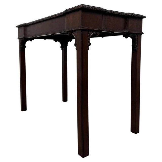 2000 - 2009 Antique English Decorative Mahogany Side Table For Sale - Image 5 of 10