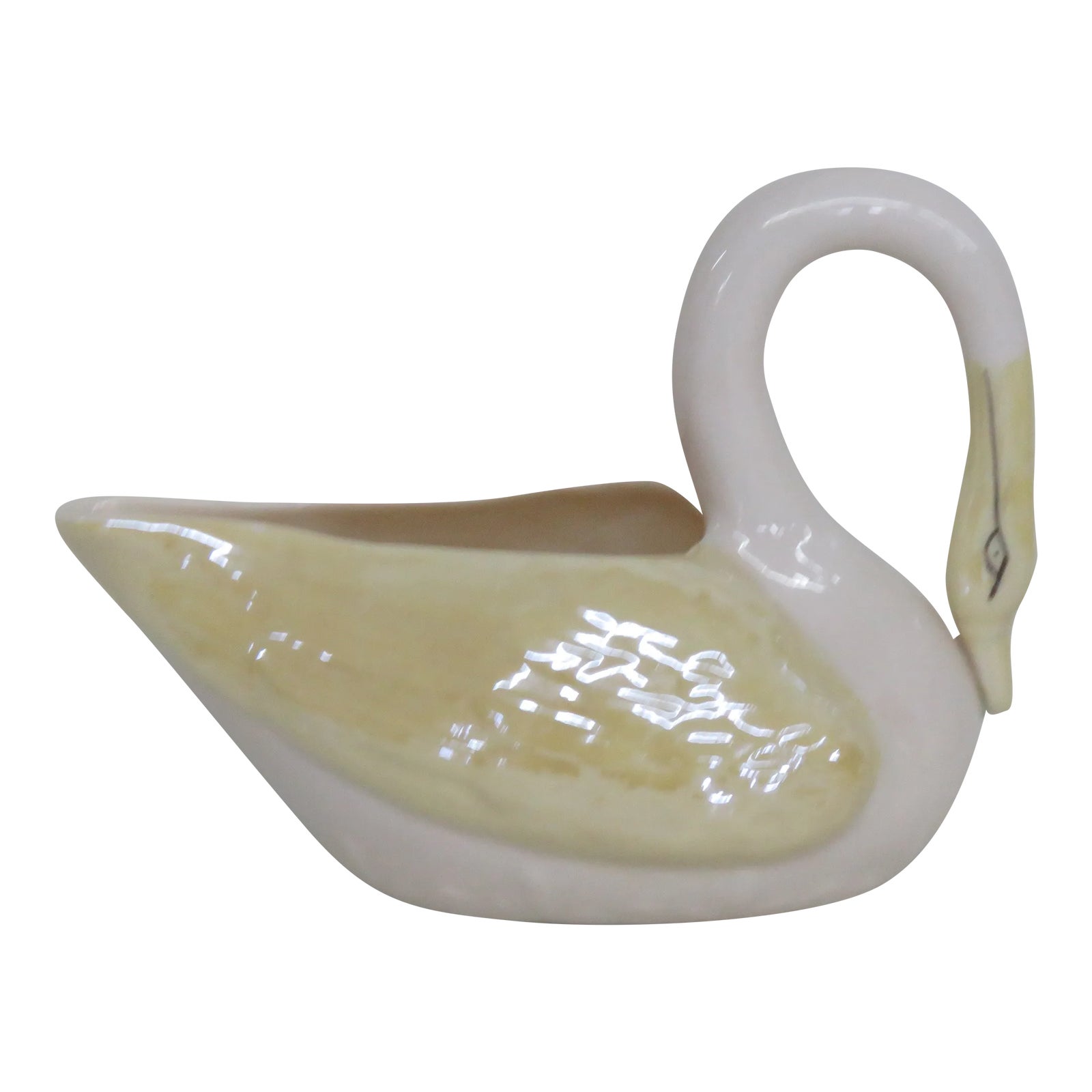 Belleek Swan Bird Porcelain Gravy Sauce Creamer Figurine Trinket Dish