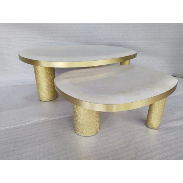 Not Yet Made - Made To Order Coffee Tables by François-Xavier Turrou for Ginger Brown, Set of 3 For Sale - Image 5 of 7