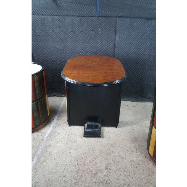 Late 20th Century Design Toscano Nettlestone Library Ensemble Faux Book Nesting Game Table Chairs For Sale - Image 15 of 16