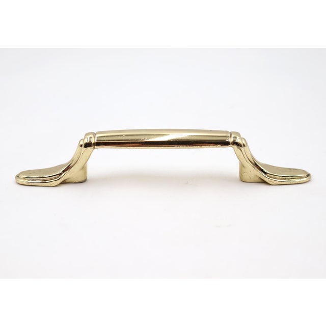 Set of Polished Brass 5.25 In. Traditional Drawer Cabinet Pulls For Sale - Image 6 of 9