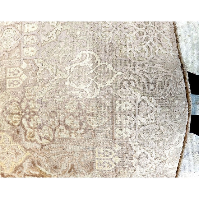 Textile Pair of Baker Furniture Roll Back Plush Upholstered Slipper Chairs For Sale - Image 7 of 11