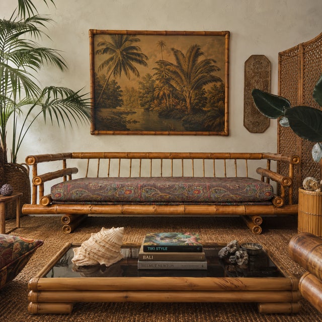 1970s Monumental Vintage Boho Elephant Bamboo Loveseat For Sale In Miami - Image 6 of 6