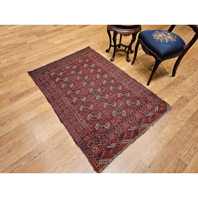 Early 20th Century Turkmen Tekke Rug For Sale - Image 12 of 12