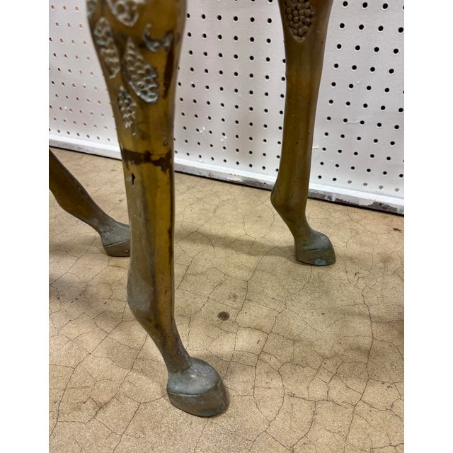 Late 20th Century 54” Vintage Large Heavy Brass Detailed Giraffe Sculpture For Sale - Image 9 of 9