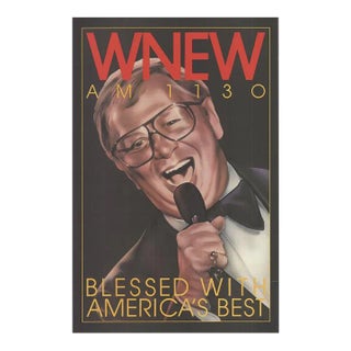 Bob Lee Hickson 'WNEW Mel Torme' Yellow,Red,Black Offset Lithograph For Sale