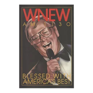 Bob Lee Hickson 'WNEW Mel Torme' Yellow,Red,Black Offset Lithograph
