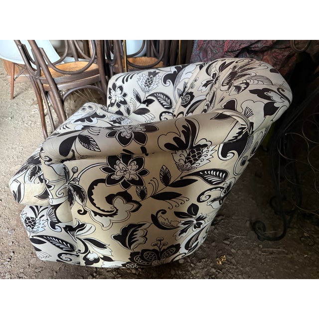 Wood 1970’s Swivel Club Chair For Sale - Image 7 of 7