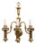 American Colonial Brass Electric Converted Oil Lamp Wall Sconce For Sale