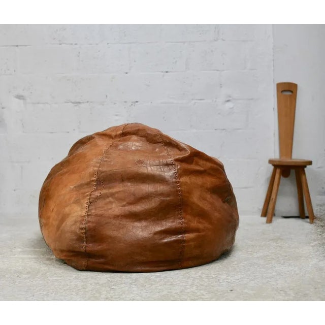 XL Leather Ottoman, Italy, 1970s For Sale - Image 15 of 18