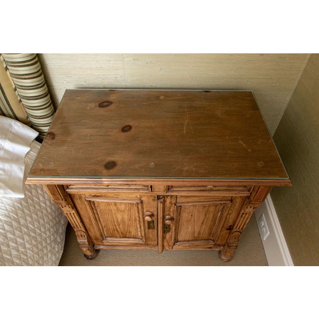 French Provincial Antique French Provincial Style Pine Cabinet For Sale - Image 3 of 9