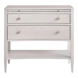 Contemporary Royal Chelsea Nightstand, Alabaster