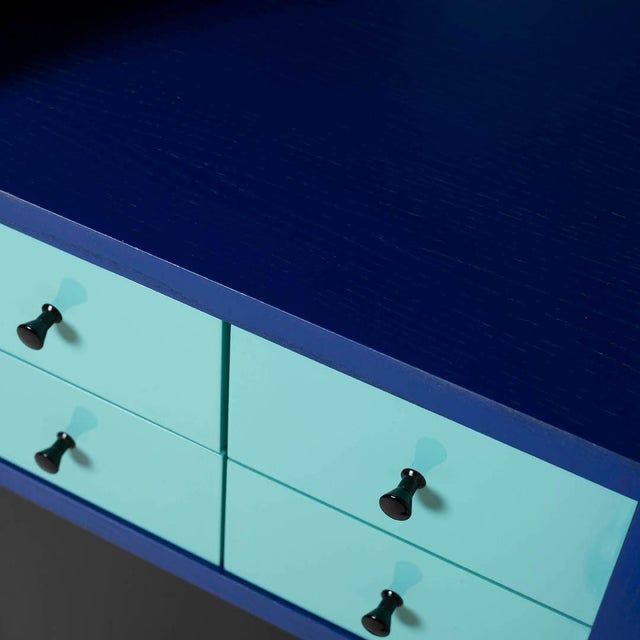 Postmodern Cabinet / Bookcase attributed to Peter Maly, Germany, 1980s. Made of laminated / painted MDF board. A...