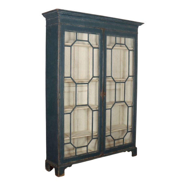 English Glazed Bookcase, 18th Century For Sale