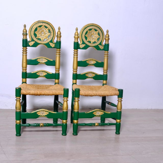 Spanish Colonial Carved Wood Chairs, 1940s, Set of 2 For Sale - Image 14 of 14