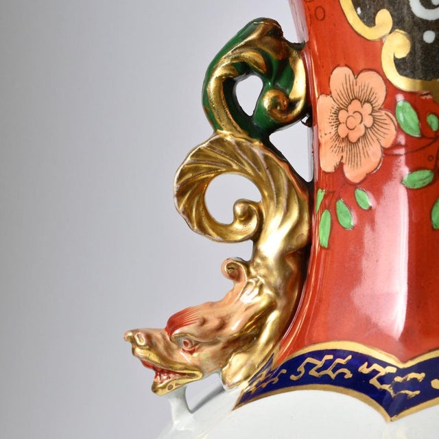 Antique English Ironstone Vase with Cover from Masons, 1840s For Sale - Image 14 of 15