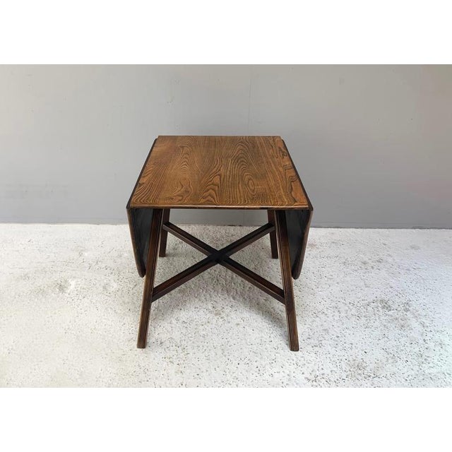 Old Colonial 377 Drop Leaf Dining Table in Elm from Ercol, 1950s For Sale - Image 4 of 10