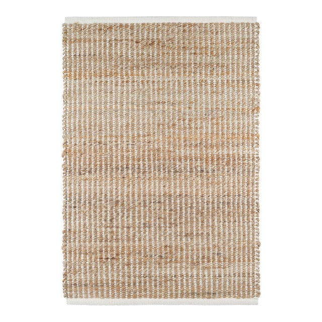 Dash & Albert by Annie Selke Gridwork Ivory Woven Jute Rug, 7' 6" x 9' 6" For Sale