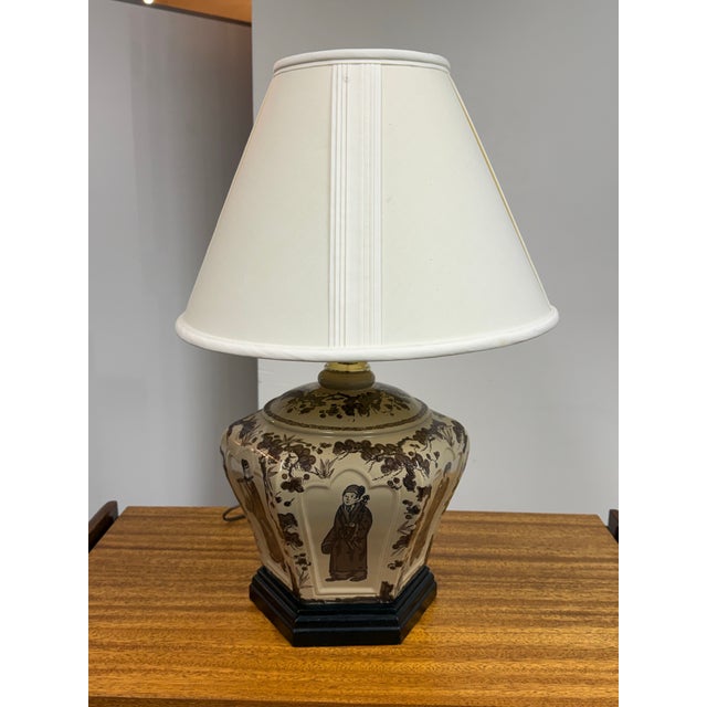 Design Plus Gallery presents a Chinese Table Lamp from Tyndale Cosco. The Asian lamp has a multi-faceted side with...