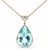 Contemporary 18k Yellow Gold Pear Aquamarine & Gia Diamond Necklace For Sale - Image 3 of 7