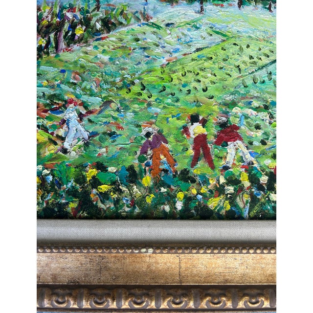 Oil on Canvas Impressionist Landscape Painting Signed Fabello, Dated 1960 Offered for sale is a circa 1960s Impressionist...